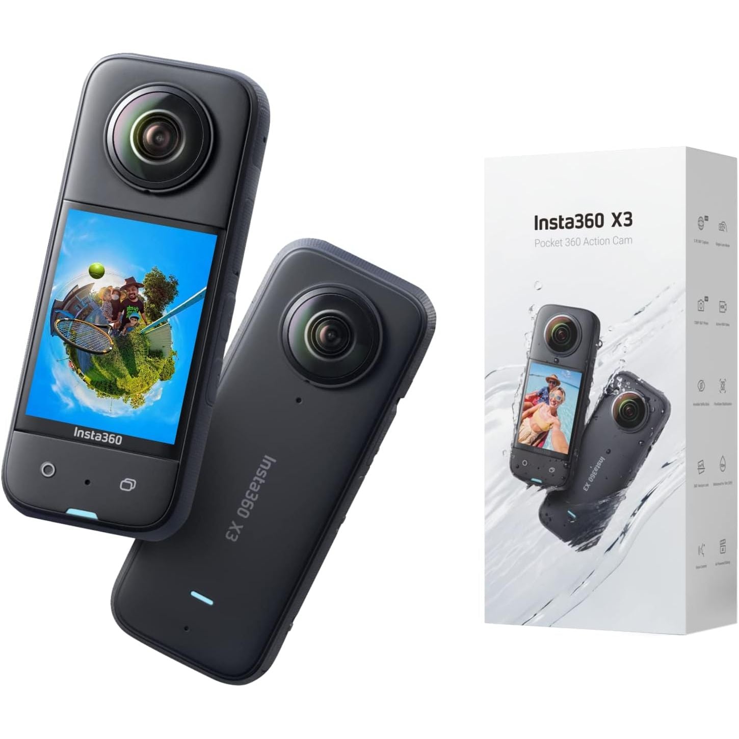 Buy Insta360,Insta360 X3 – Waterproof 360° Action Camera with 48MP Sensors and 5.7K Video - Gadcet UK | UK | London | Scotland | Wales| Near Me | Cheap | Pay In 3 | Action Digital Cameras
